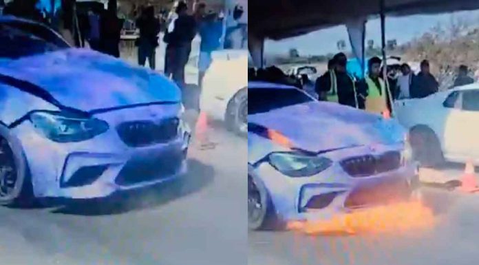 #Video | BMW explota e incendia durante arrancones