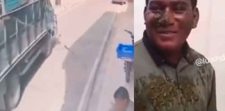 #Video | Si piensas que tienes un mal día mira esto; hombre es “bañado” por desechos de vaca