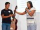 Celeste Ascencio entrega guitarras a estudiantes de Apatzingán