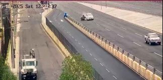 #VIDEO || Conductor aplica GTA en la carretera Querétaro-San Luis Potosí y frena a presuntos delincuentes “a la antigüita”