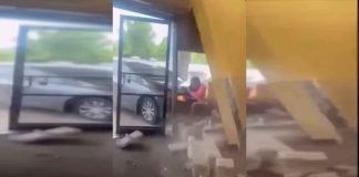 #VIDEO #VIRAL || Impactante accidente en EE.UU.: Mujer arrolla a otra y se estrella contra supermercado tras discusión
