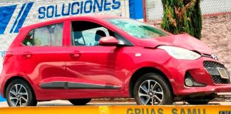Se registra choque entre camioneta y auto en la avenida Periodismo en Morelia