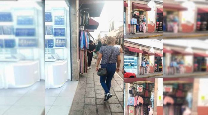 #Galeria #DenunciaCiudadana|| Comerciante vuelve a obstruir banquetas en Antonio Alzate pese a intervención previa