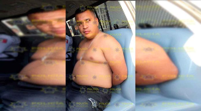 Policía Morelia asegura a persona armada que presuntamente agredió y amenazó a ciudadanos en la Wenceslao Victoria