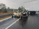 Suman dos fallecidos tras choque entre dos tractocamiones y un auto en la autopista Pátzcuaro – Copándaro