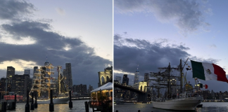 #VIDEO | Buque-escuela de la Armada de México choca contra el Puente de Brooklyn en Nueva York