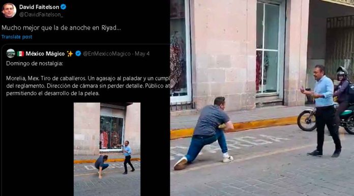“Mucho mejor que la de anoche en Riyad”; Faitelson revive pelea callejera en #Morelia, tras combate del Canelo