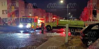 Arde por segunda ocasión un depa en el fraccionamiento Jardín de la Montaña, Morelia