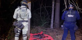Agentes federales y estatales aseguran en Pátzcuaro 6 fusiles: SSP