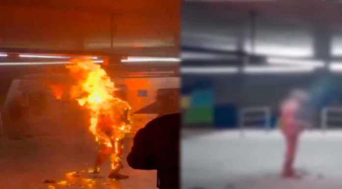 #Video | Horror en el metro de São Paulo: Hombre se prende fuego en estación São Bento