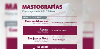 Unidades móviles de la SSM realizarán mastografías gratuitas en 7 municipios
