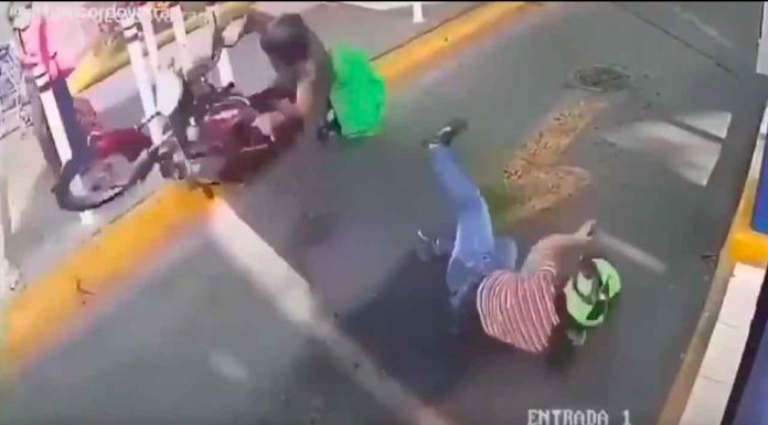 #VIDEO || Se quiso lucir… y terminó en el suelo