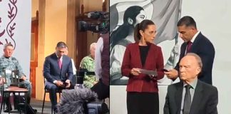 #VIDEO | Momento exacto en que Omar García Harfuch se entera del ataque al equipo de Clara Brugada en la mañanera