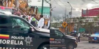 #VIDEO | Malentendido genera discusión y jaloneos entre polis de Morelia y de la FGE