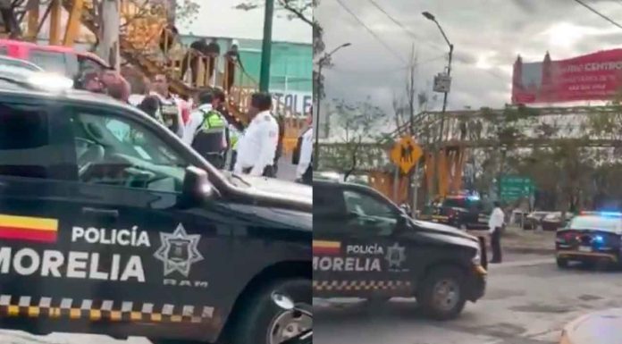 #VIDEO | Malentendido genera discusión y jaloneos entre polis de Morelia y de la FGE