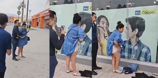 #Viral #VIDEO | Embarazo exprés; mujer intenta llevarse ropa escondida bajo falsa panza en #México