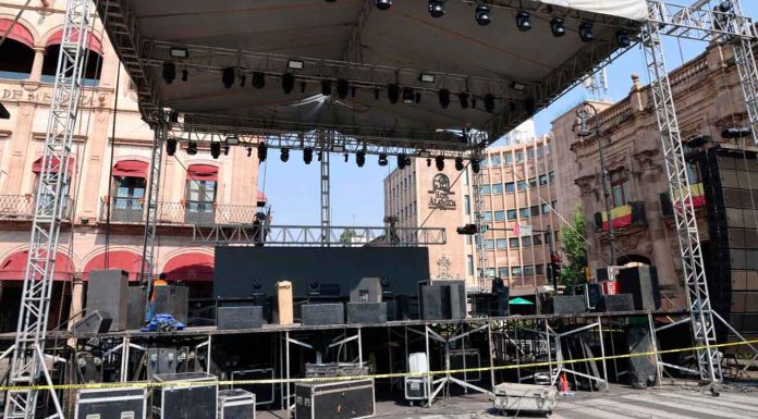 Listo, escenario para gran concierto gratuito por 484 Aniversario de Morelia