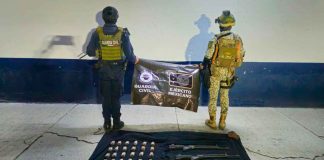 SSP y Defensa aseguran vehículo blindado y municiones en Buenavista