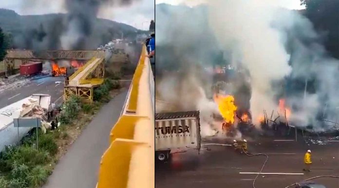 #VIDEO || Accidente en la carretera México-Toluca cerca del Río Hondito