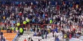 #VIDEO #Viral | Bengalas, golpes y tribunas vacías: el otro partido en el Estadio Hidalgo