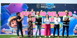 Inauguran cancha de futbol rápido en Zamora gracias a la coordinación entre Carlos Soto y el Gobierno del Estado