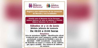 ¡Atención Tenencias de Morelia! Hoy sábado podrán registrarse a las Pensiones Bienestar