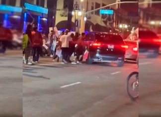 #VIDEO || Conductor huye entre protestas anti-Trump y ahora enfrenta posible delito grave