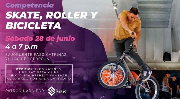 ¡Adrenalina en Paso Catrinas! SCOP te reta a la gran competencia de skate, roller y bici