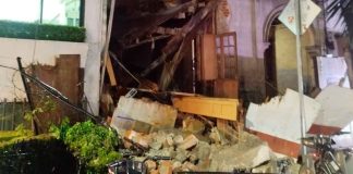 #VIDEO | Alerta en la Roma: Edificio abandonado cede ante las lluvias y revela deterioro urbano