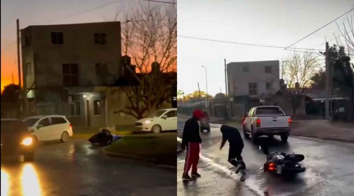 #VIDEO || Necedad de los motociclistas y el eterno combate contra la calle mojada