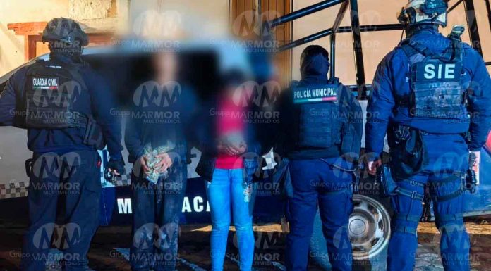 Policías de la GC y de Pátzcuaro detienen a 3 presuntos narcomenudistas en Tzintzuntzan