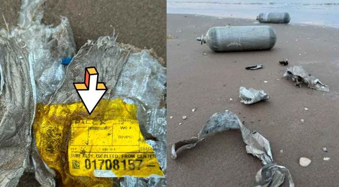 Reportan residuos del cohete de SpaceX en playa de Tamaulipas