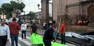 #VIDEO | Retira Poder de Base el plantón que mantenían en el Centro de Morelia