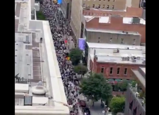#VIDEO | Protestan en el Centro de Dallas contra las políticas migratorias de Donald Trump