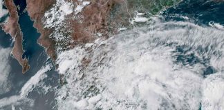 Erick, ahora como tormenta tropical, se ubica en tierra sobre Guerrero