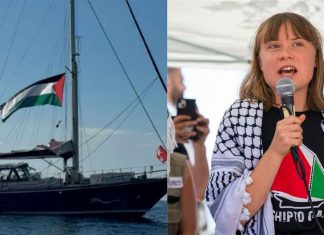 #VIDEO || Dron sobrevuela la Flotilla de la Libertad con Greta Thunberg a bordo