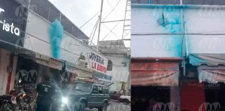 Controlan conato de incendio frente a joyería en el centro de Apatzingán