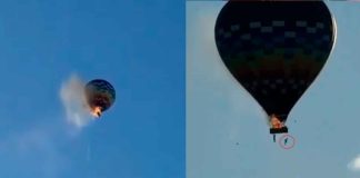 #Video | Globo aerostático se incendia y cae, dejando al menos ocho muertos