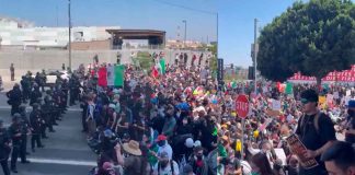 #VIDEO #Seguimiento || Banderas mexicanas predominan sobre policías e ICE en protestas masivas en Los Ángeles