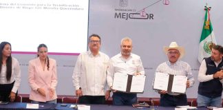 Firma Bedolla convenio para la tecnificación del distrito de riego 020 Morelia-Queréndaro