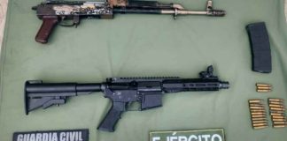 En distintos hechos, asegurados fusiles, vehículos y droga en Tierra Caliente: SSP