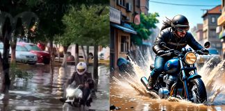 #Viral #VIDEO | El jinete de Italika que domó la inundación en #Morelia