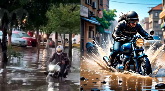 #Viral #VIDEO | El jinete de Italika que domó la inundación en #Morelia