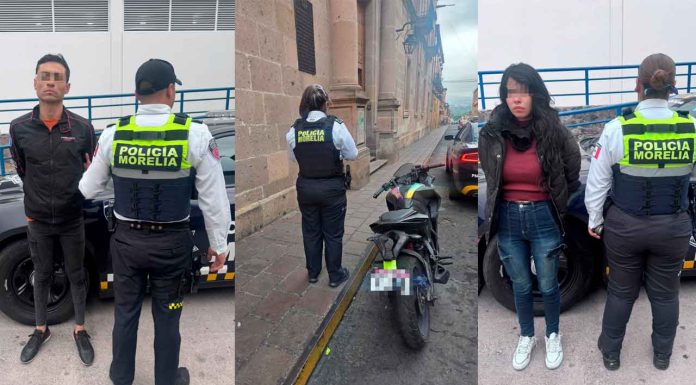 #AlMomento || Policía Morelia recupera motocicleta robada en el Centro Histórico