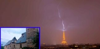 #VIDEO || Violenta tormenta eléctrica sacude París: rayos, vientos de 130 km/h y una Torre Eiffel que casi “desaparece”
