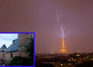 #VIDEO || Violenta tormenta eléctrica sacude París: rayos, vientos de 130 km/h y una Torre Eiffel que casi “desaparece”