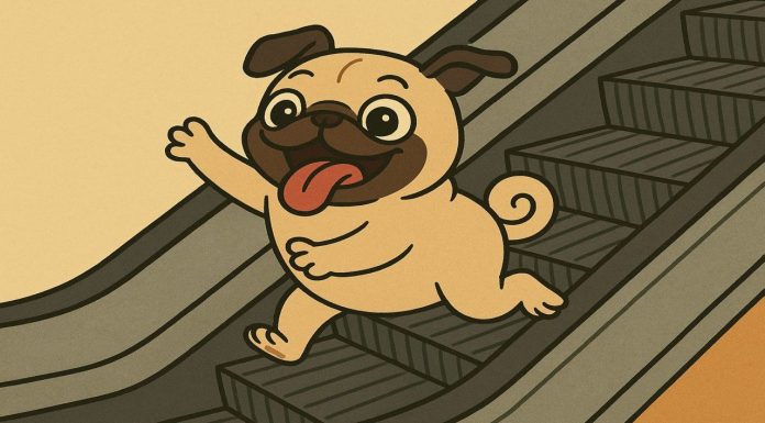 #VIDEO || Un perrito en Colombia descubre las escaleras eléctricas y las convierte en su atracción favorita