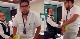 #VIDEO | Las quesadillas de la discordia; personal de enfermería de IMSS, discuten frente a derechohabientes por unas quesadillas
