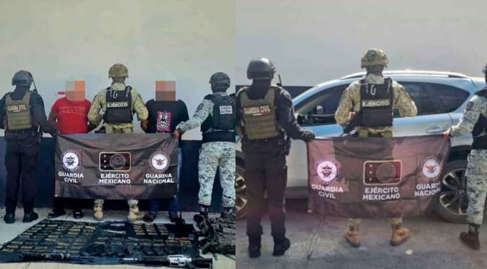 SSP y Defensa detienen a dos hombres armados en Buenavista