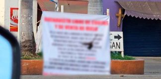 Autoridades aseguran 3 “narcomantas” colocadas en distintos puntos de Buenavista Tomatlán